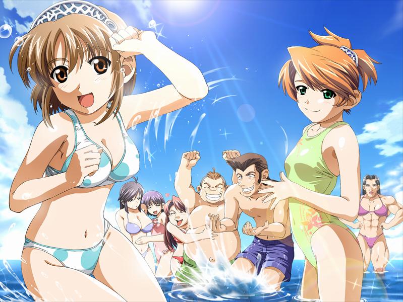 aozora haruka, takase sakura, fujisaki rin, kamoike ran, fuusen kazuko, and 3 more (edelweiss) drawn by katakura_shinji
