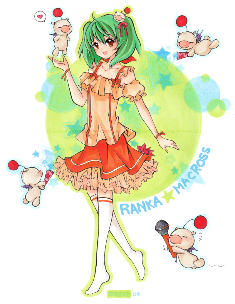 ranka lee and moogle (final fantasy and 2 more) drawn by joanna_(mojo!)
