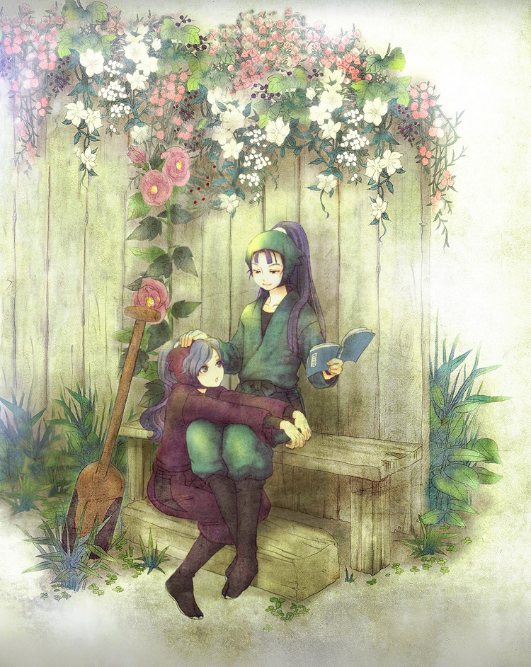 ayabe kihachirou and tachibana senzou (rakudai ninja rantarou) drawn by sasajiro