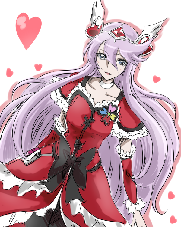 tsukikage yuri, cure moonlight, and cure passion (precure and 2 more) drawn by tsukikage_oyama