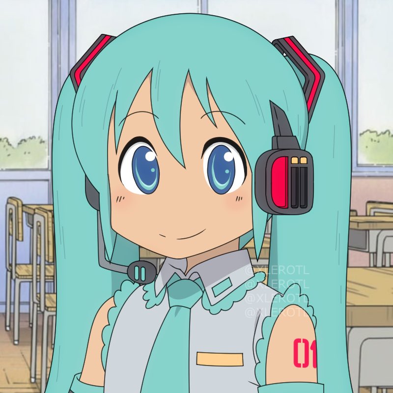 hatsune miku (vocaloid and 1 more) drawn by xlerotl