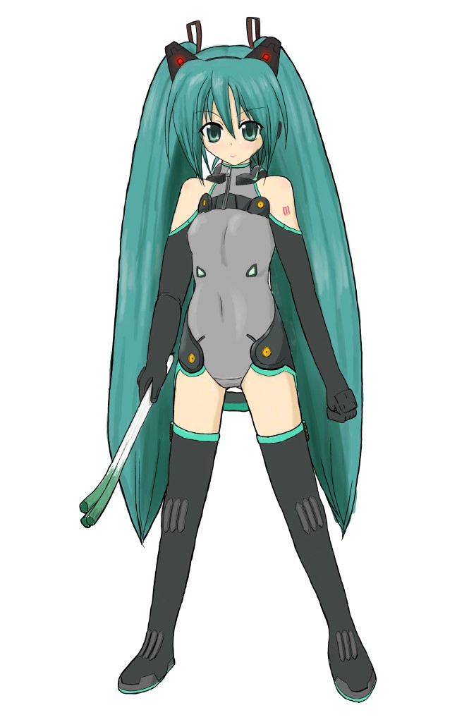hatsune miku (vocaloid and 1 more) drawn by katsuragi_kosuke