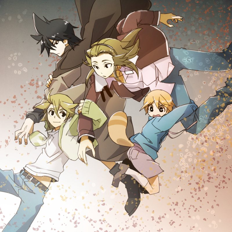 shimogamo yasaburou, shimogamo yajirou, shimogamo yaichirou, and shimogamo yashirou (uchouten kazoku) drawn by mudo_(saji)