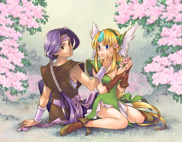 riesz and hawkeye (seiken densetsu and 1 more) drawn by saikachi_(ogre_tree)