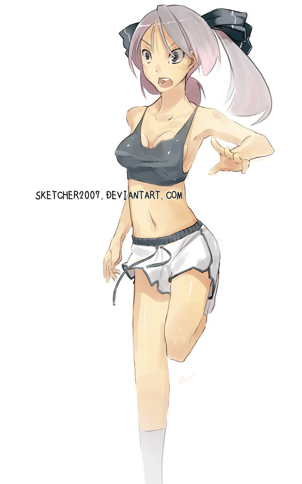 hiiragi kagami (lucky star) drawn by faustsketcher
