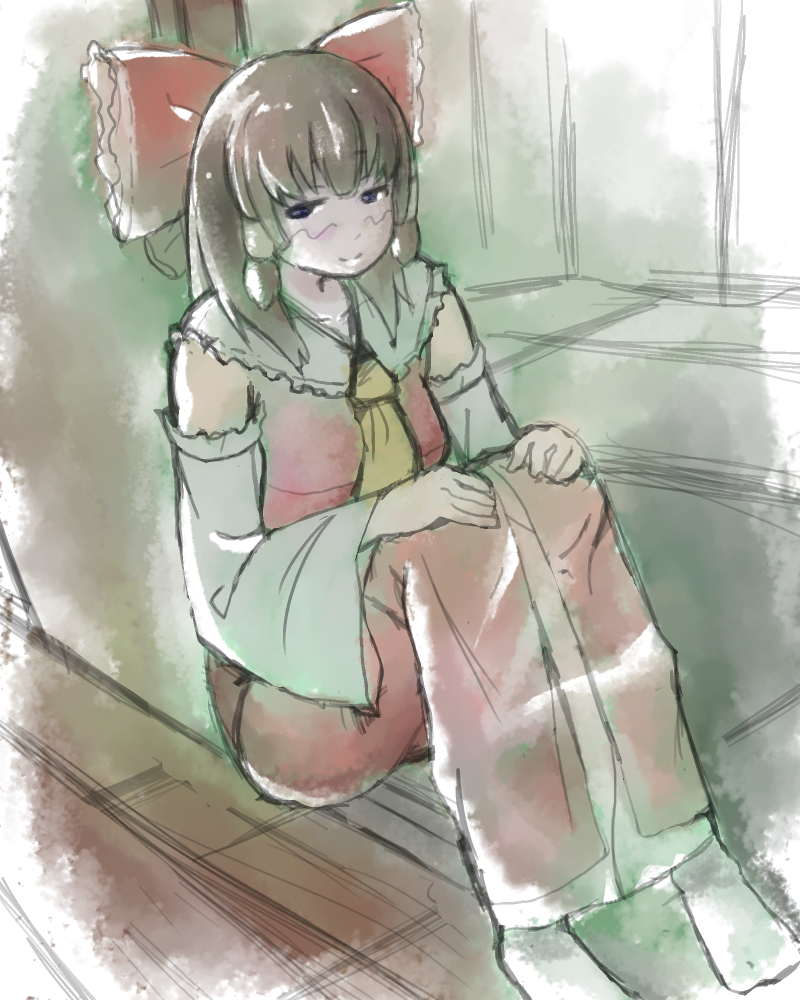 hakurei reimu and kanna (touhou and 1 more) drawn by sagamiko