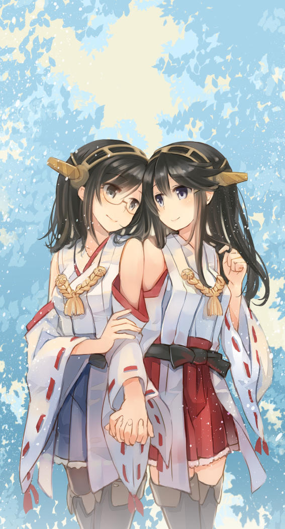 haruna and kirishima (kantai collection) drawn by naruse_chisato