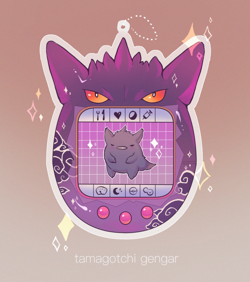 gengar and gigantamax gengar (pokemon and 1 more) drawn by rose_(jaakotodile)