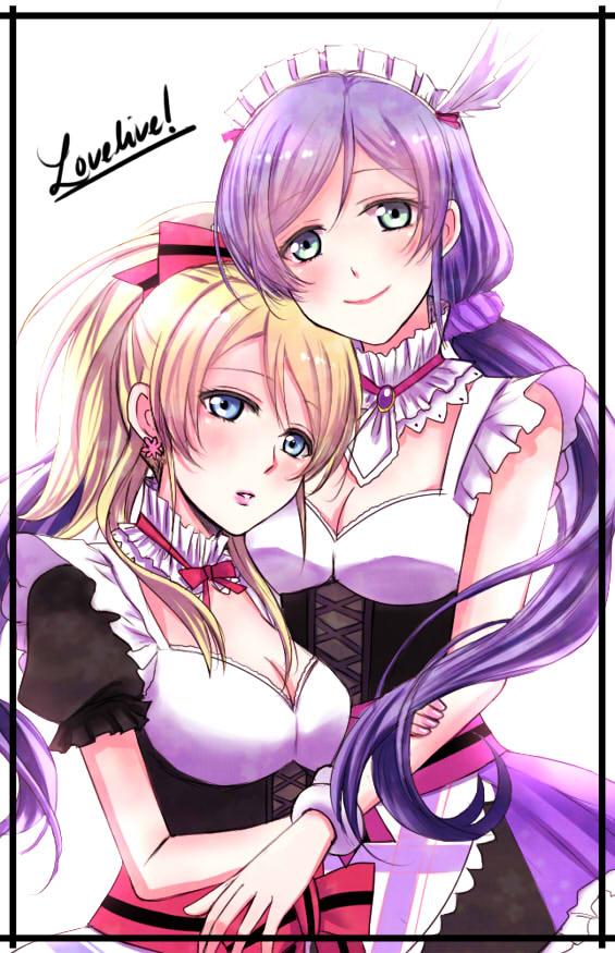 tojo nozomi and ayase eli (love live! and 1 more) drawn by kirishima_ria