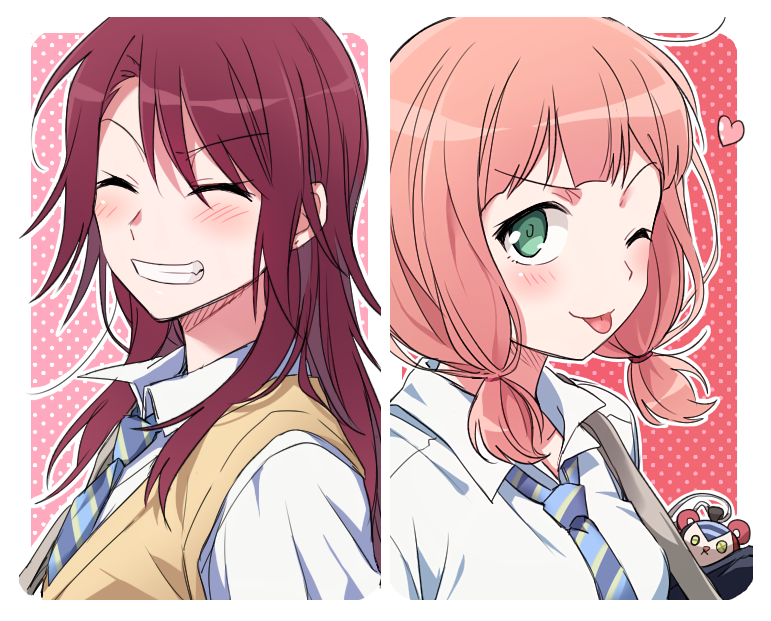 uehara himari and udagawa tomoe (bang dream!) drawn by re_ghotion