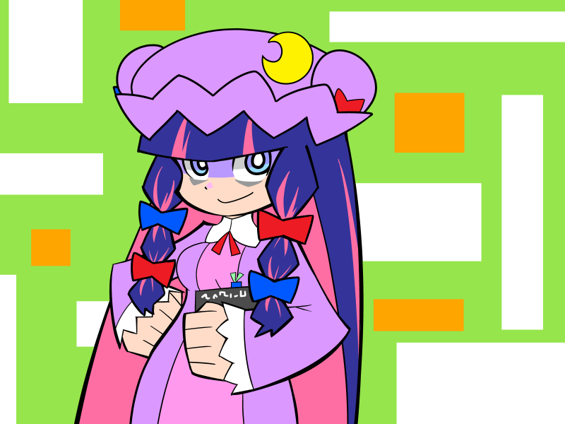 patchouli knowledge and stocking (touhou and 1 more) drawn by lanlanlancho
