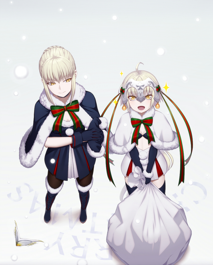 artoria pendragon, saber alter, jeanne d'arc alter santa lily, and santa alter (fate and 1 more) drawn by amase_(yagami666)