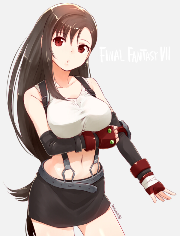 tifa lockhart (final fantasy and 1 more) drawn by nagian