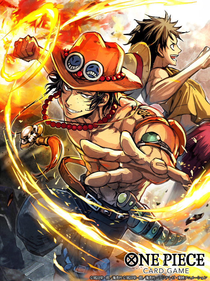 monkey d. luffy and portgas d. ace (one piece and 1 more) drawn by nijihayashi