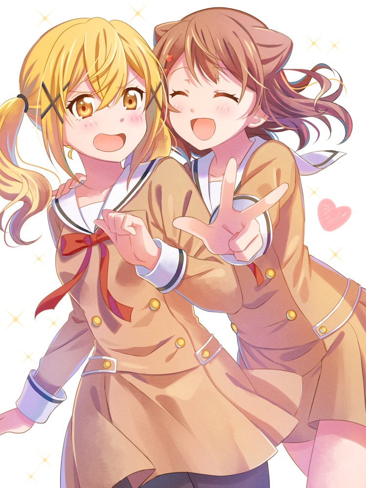 ichigaya arisa and toyama kasumi (bang dream!) drawn by shatiko