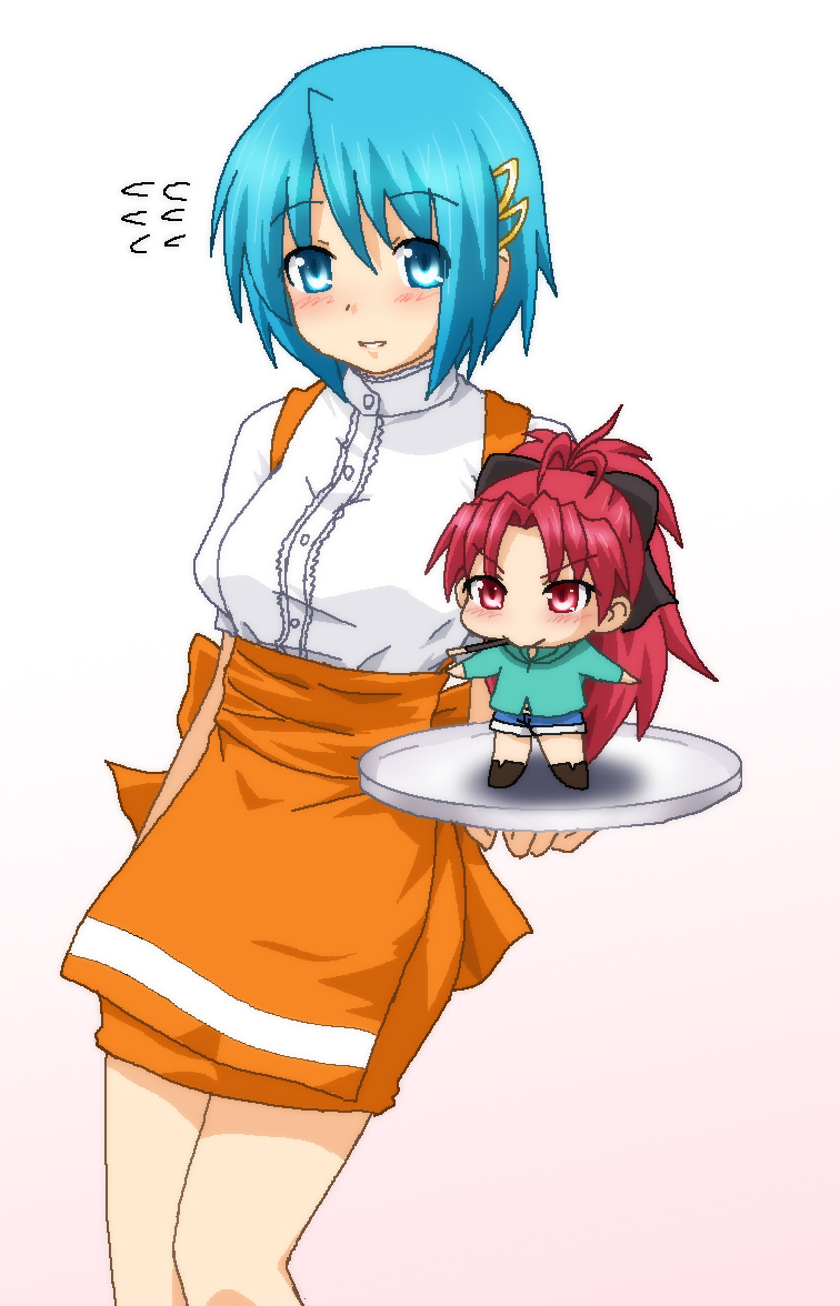 miki sayaka and sakura kyoko (mahou shoujo madoka magica) drawn by hayashiya_zankurou