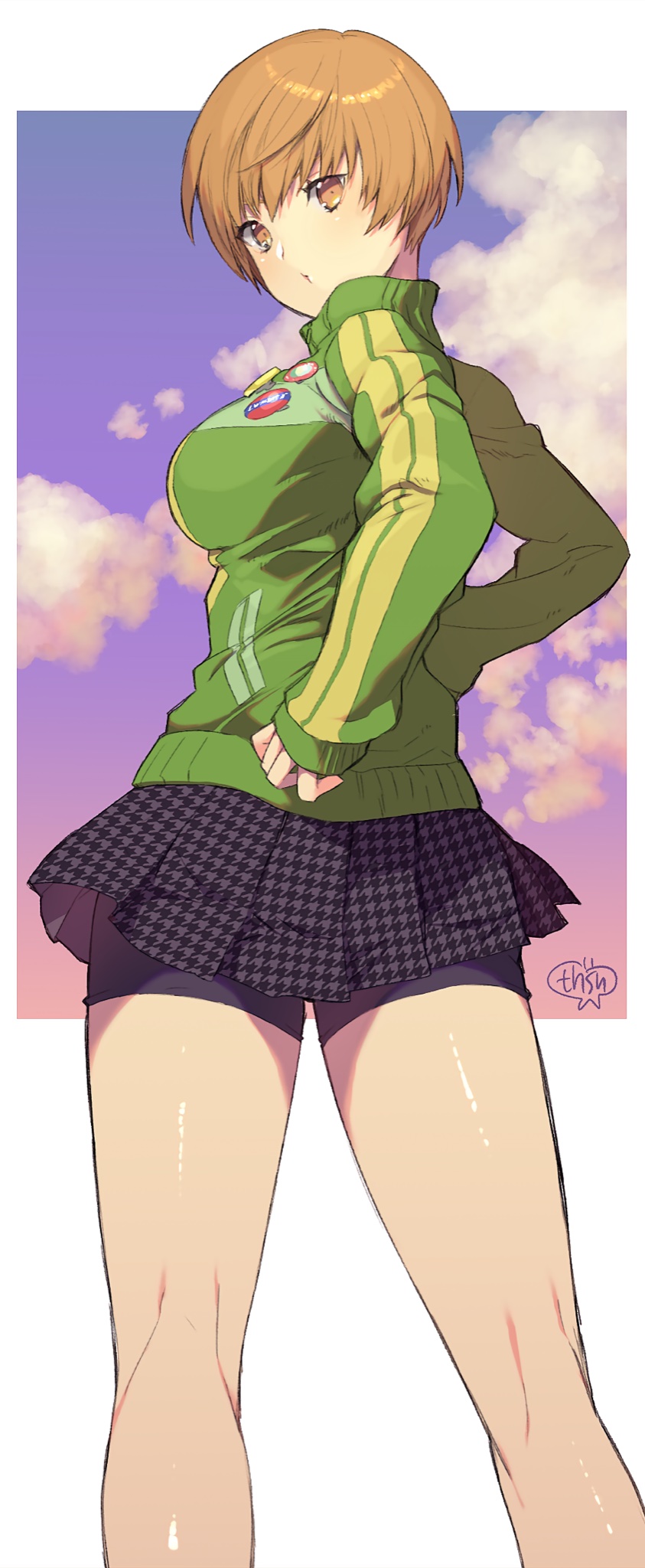 satonaka chie (persona and 1 more) drawn by murata_tefu