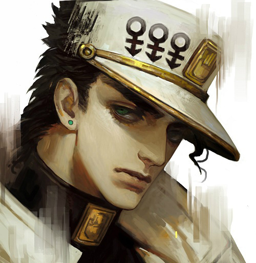 kujo jotaro (jojo no kimyou na bouken and 1 more) drawn by white-corner