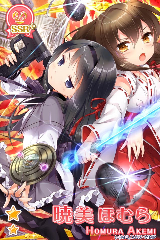 akemi homura and kannagi rei (mahou shoujo madoka magica and 1 more)