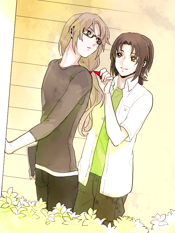 minashiro soushi and makabe kazuki (soukyuu no fafner) drawn by shukufuku_(plus_hue)