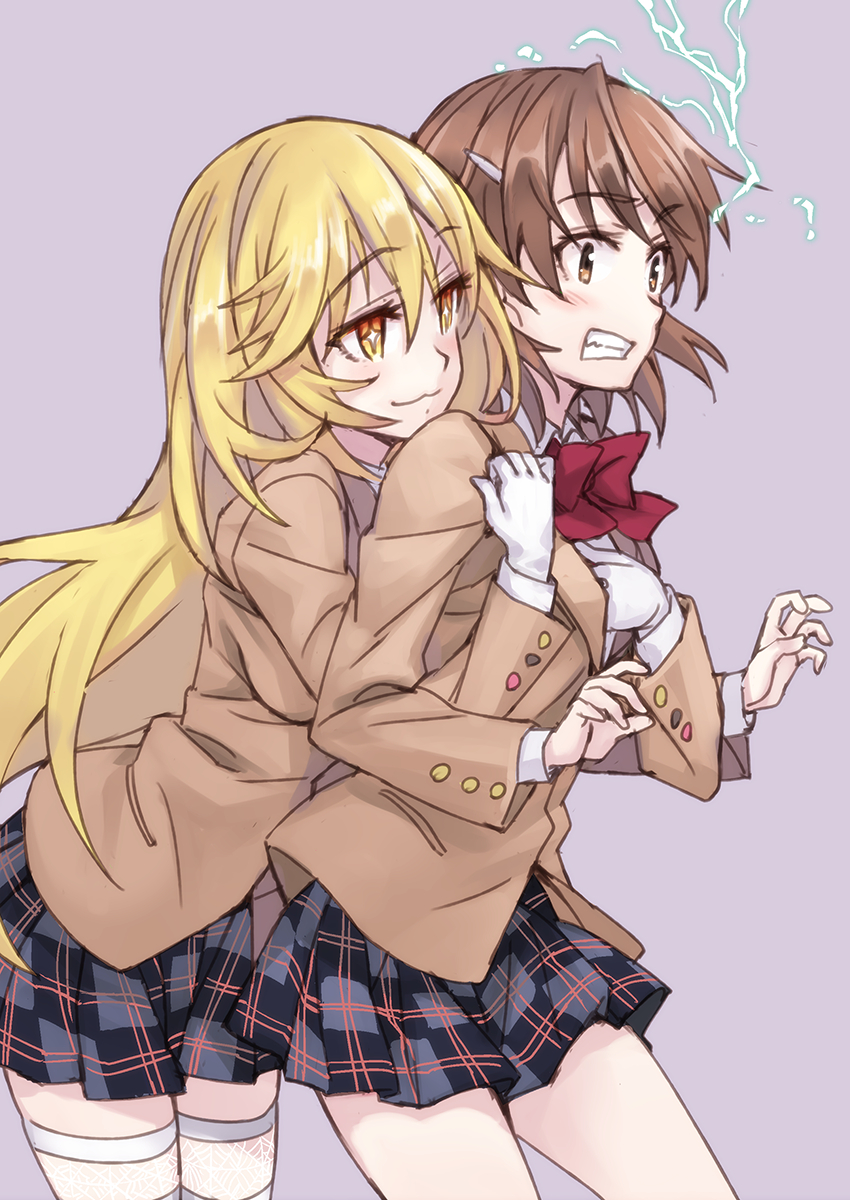 misaka mikoto and shokuhou misaki (toaru majutsu no index and 2 more) drawn by matsuryuu