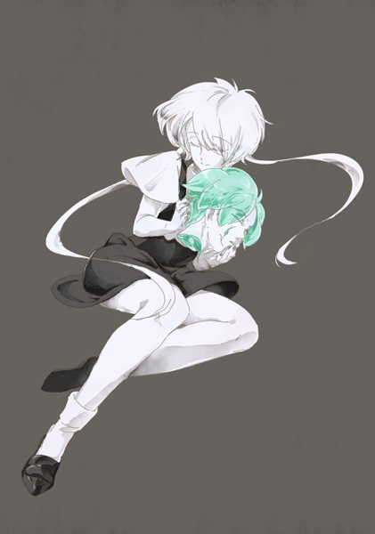 phosphophyllite and ghost quartz (houseki no kuni) drawn by akihiko_(sw4553)