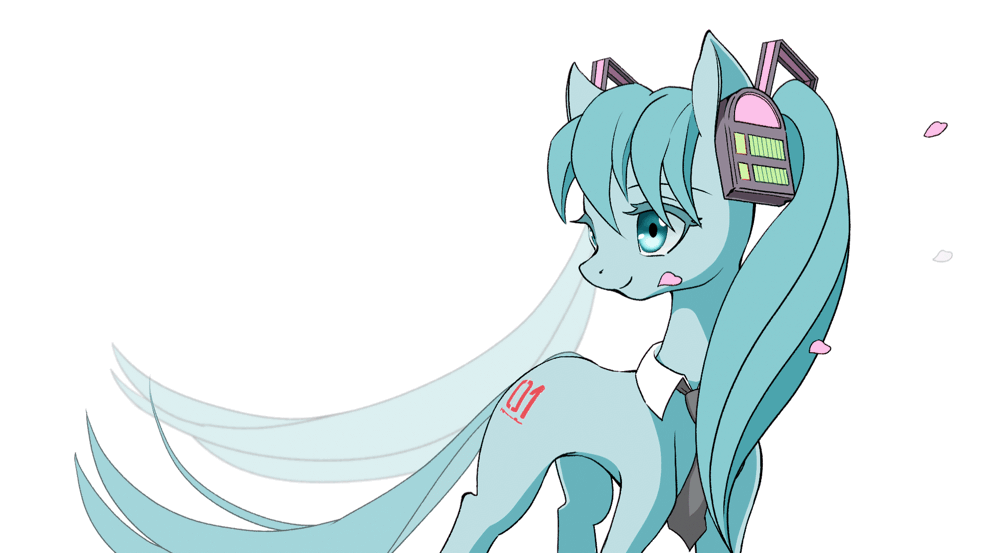 hatsune miku (vocaloid and 2 more) drawn by hauntedtuba