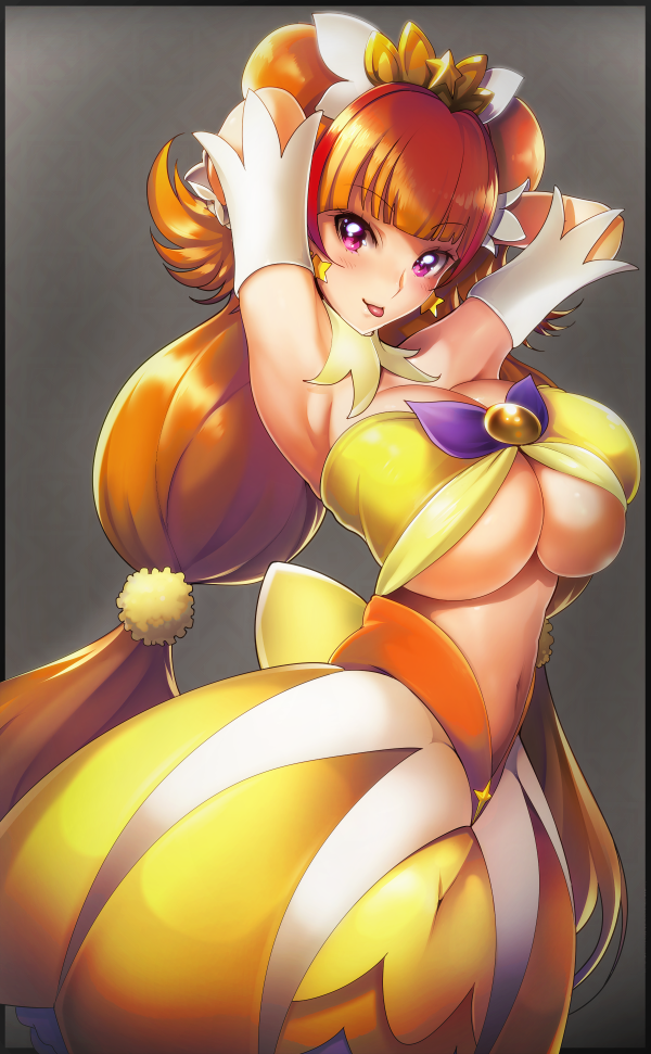 amanogawa kirara and cure twinkle (precure and 1 more) drawn by ichimatsu_(anaumemondai)
