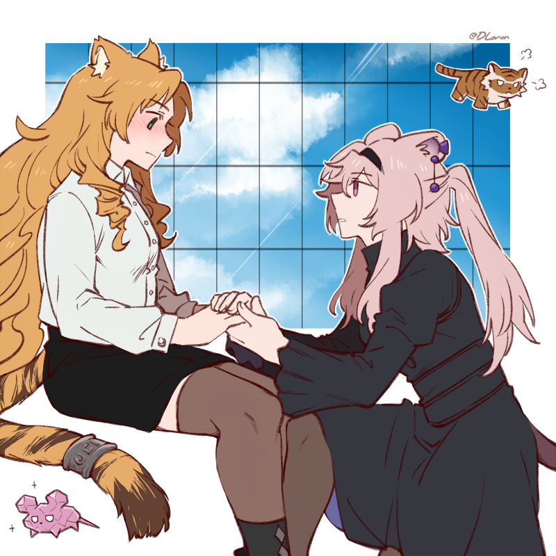 swire and lin (arknights) drawn by dlanon