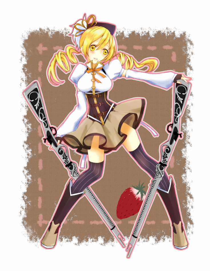 tomoe mami (mahou shoujo madoka magica) drawn by haiko