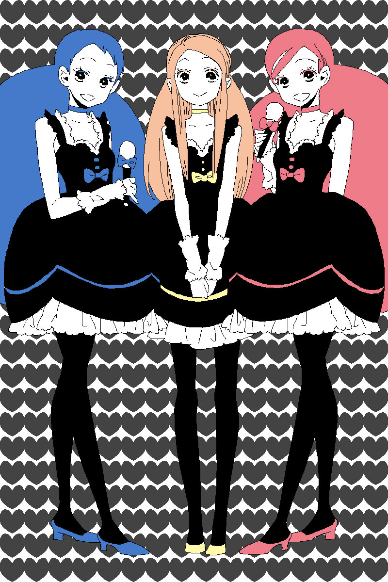 takakura himari, utada hikari, and isora hibari (mawaru penguindrum) drawn by hoshino_lily
