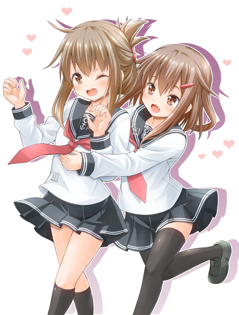 inazuma and ikazuchi (kantai collection) drawn by fujishima_shinnosuke