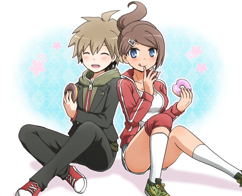 naegi makoto and asahina aoi (danganronpa and 1 more) drawn by nanasaki