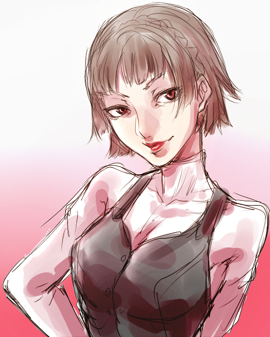 niijima makoto (persona and 1 more) drawn by sirokuromono