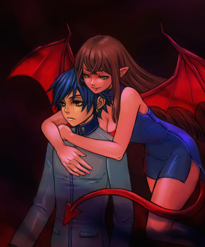 toudou naoya and lilim (persona and 1 more) drawn by uboar