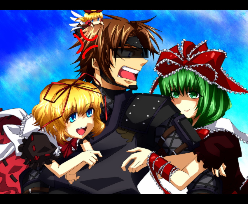 kagiyama hina, medicine melancholy, su-san, ninja, and kitanai ninja (touhou and 3 more) drawn by bankuro