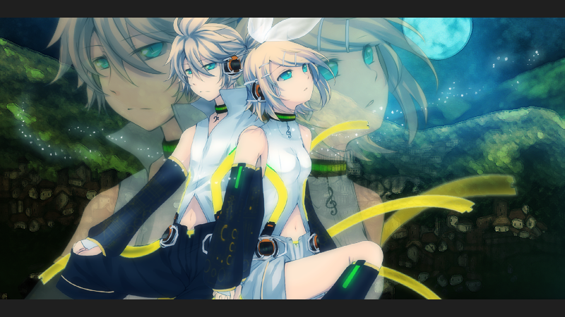 kagamine rin and kagamine len (vocaloid) drawn by soriku