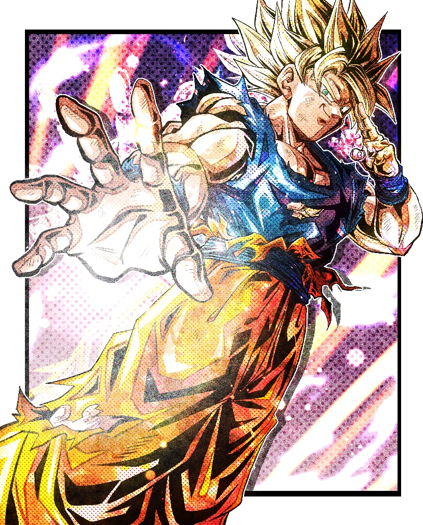 son goku (dragon ball and 1 more) drawn by ushi_(akabec0)