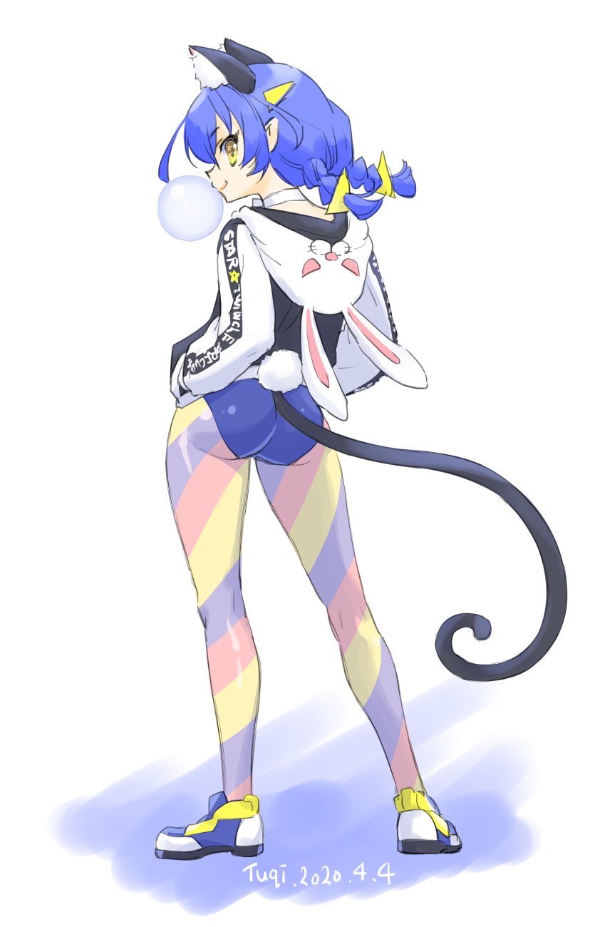 yuni and blue cat (precure and 1 more) drawn by tuqi_pix