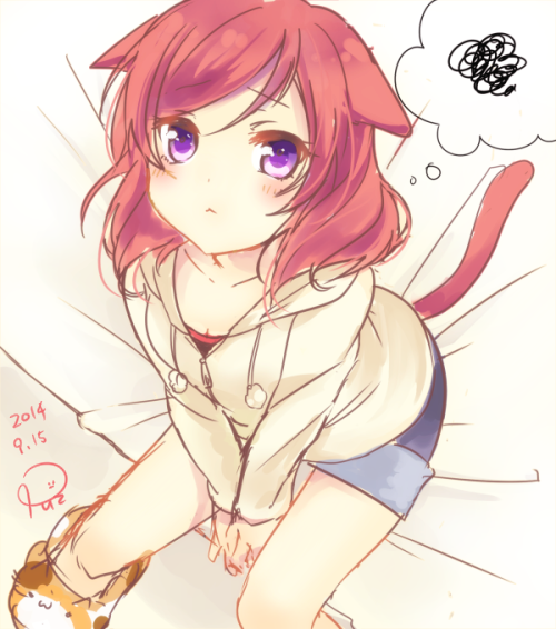 nishikino maki (love live! and 1 more) drawn by puzsan