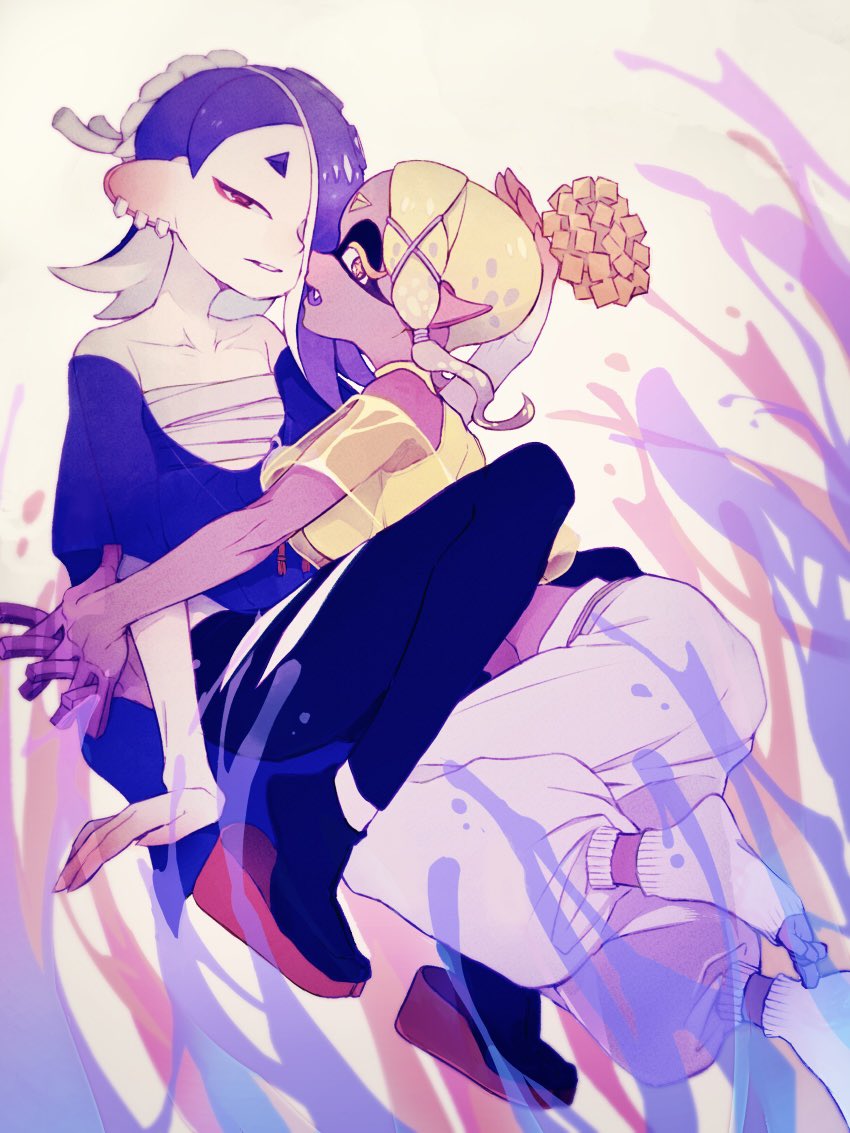 shiver and frye (splatoon and 1 more) drawn by saiano