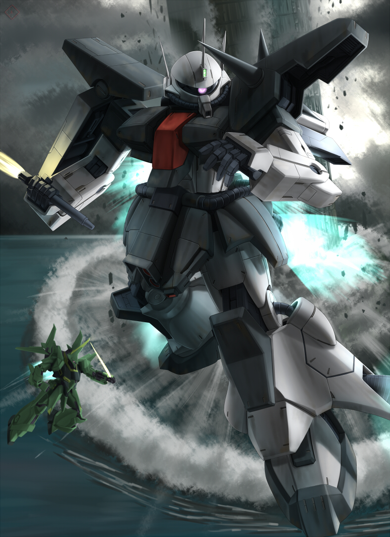 zaku iii, bawoo, and zaku iii rakan dahkaran custom (gundam and 2 more) drawn by raybar