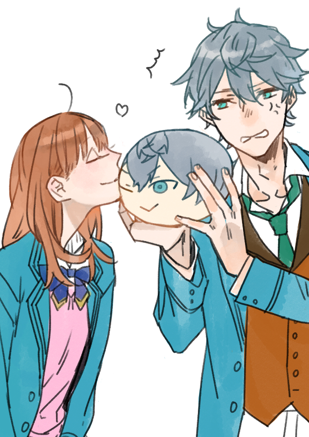 anzu and sena izumi (ensemble stars!) drawn by omu_the_rice_(mgmggat)