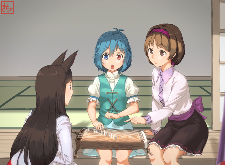 tatara kogasa, imaizumi kagerou, and tsukumo yatsuhashi (touhou) drawn by kitano_(kitanosnowwhite)