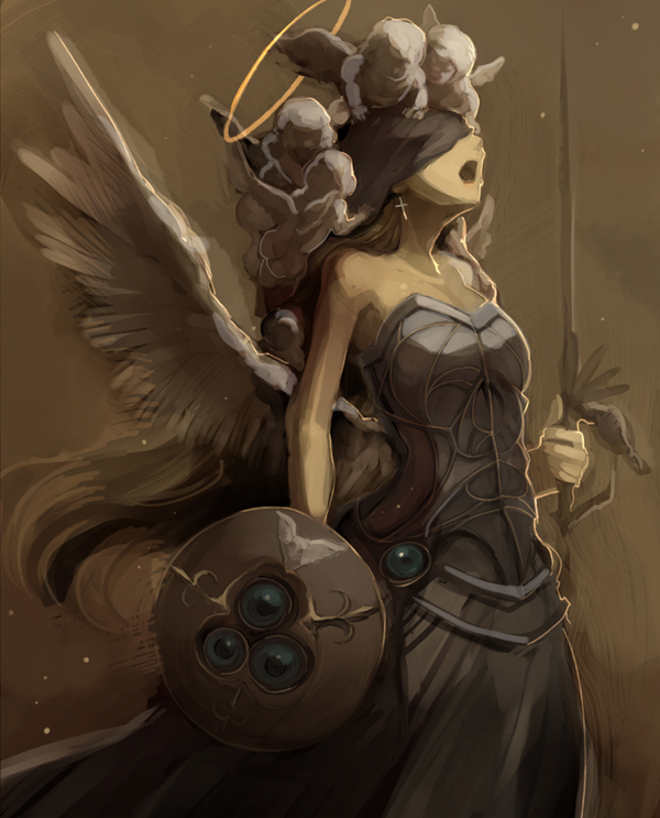 valkyrie (lord of vermilion) drawn by shimadoriru