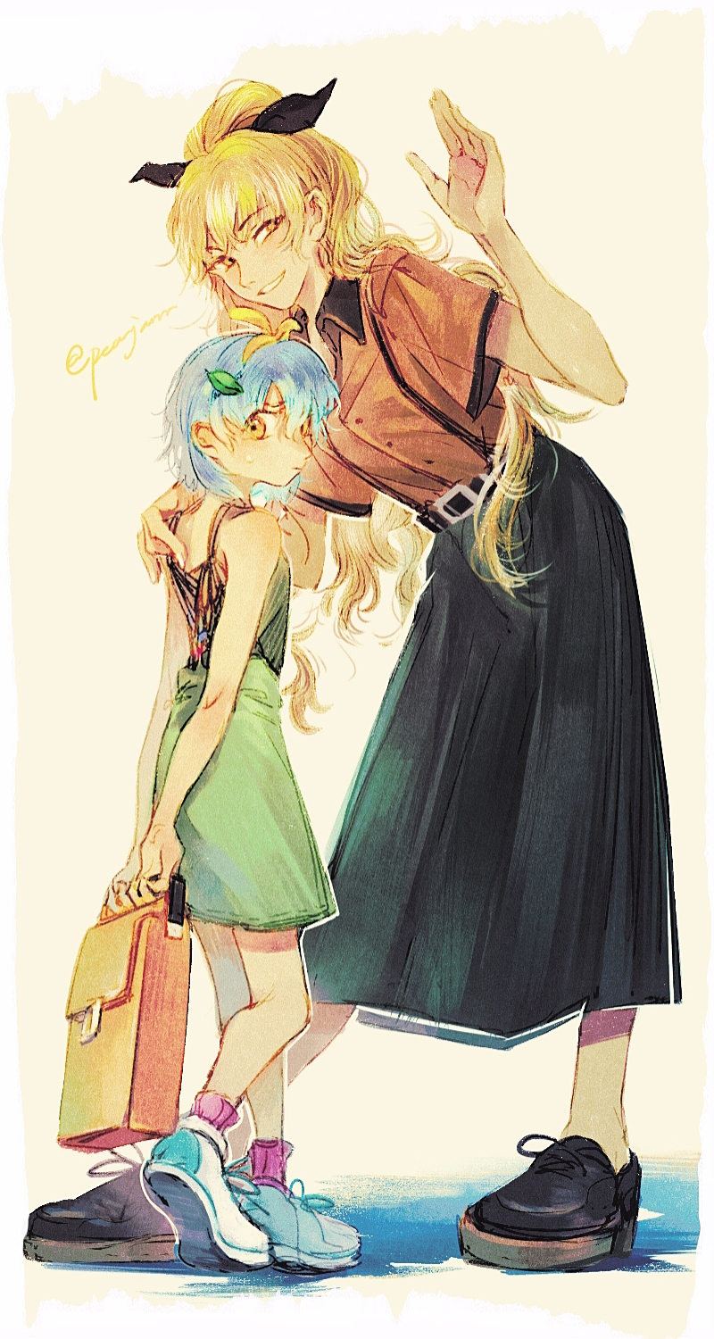 matara okina and eternity larva (touhou) drawn by pearjarrr