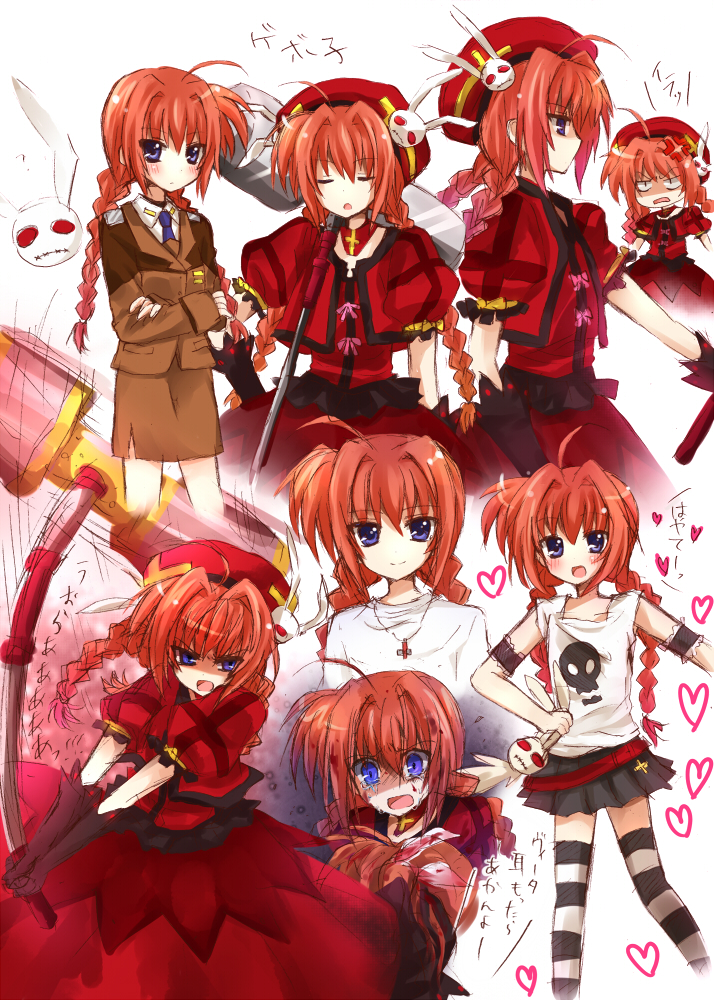 vita, graf eisen, and noroi usagi (lyrical nanoha and 3 more) drawn by hinase_haruka