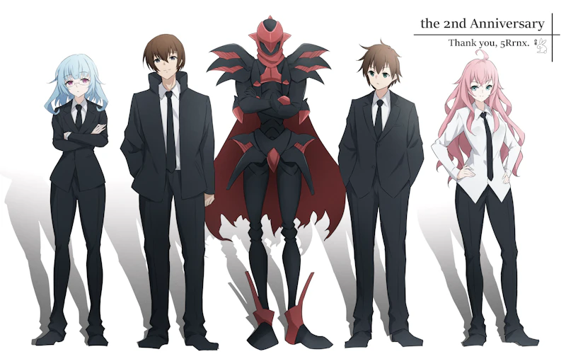 satou kazuma, kira yamato, rusalka schwagerin, knight blazer, and sarashiki kanzashi (gundam and 9 more) drawn by shiraiwa_usagi