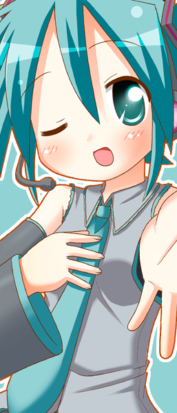 hatsune miku (vocaloid) drawn by minami_(colorful_palette)
