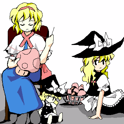kirisame marisa and alice margatroid (touhou) drawn by nodoka_(artist)